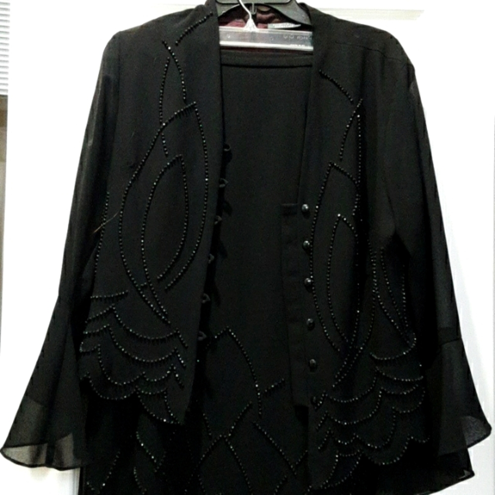 LIKE NEW 2 pc Dressy Beaded Top n Skirt